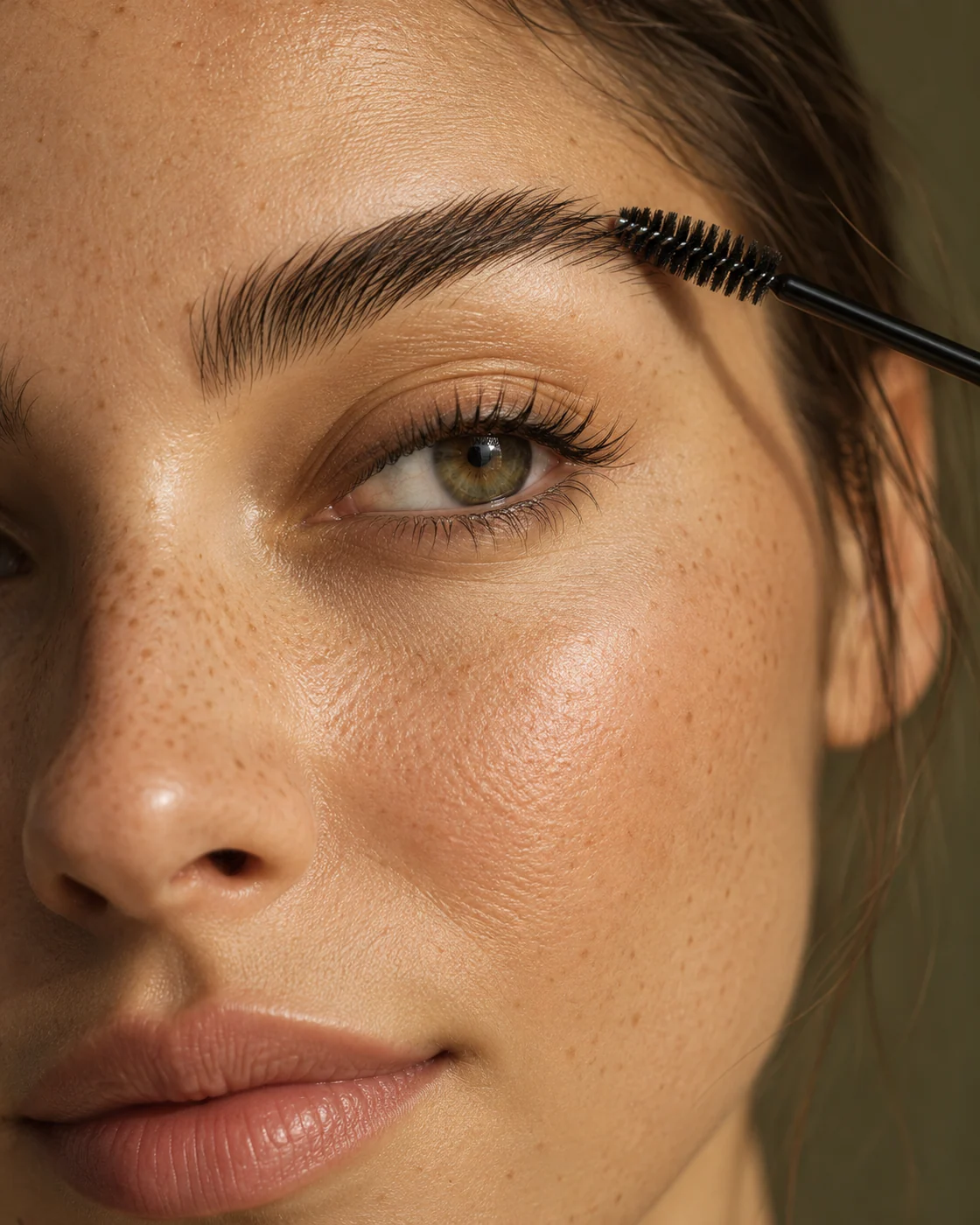 Detalle de mirada, cejas y pestañas